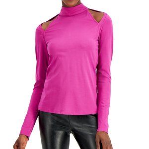 INC Cutout Mock-Neck Top
